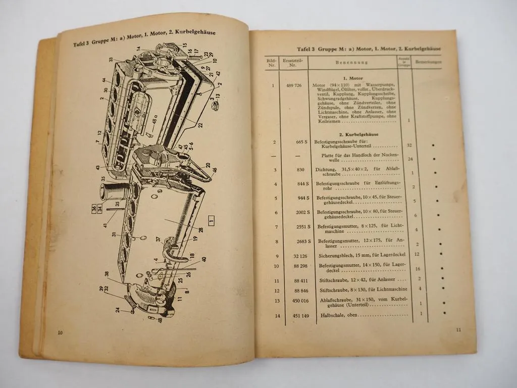 Dienstvorschrift D661/18 Ersatzteilliste Citroen Typ 45 LKW Wehrmacht 1944