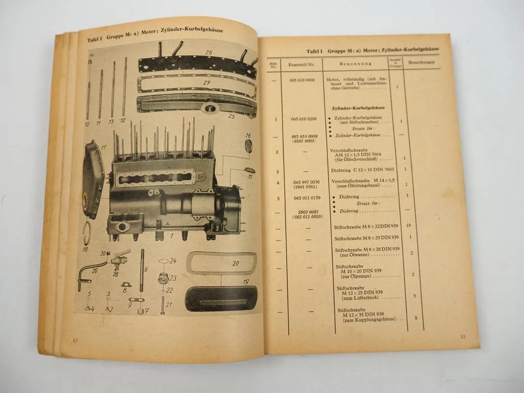 Dienstvorschrift D669/34 Ersatzteilliste Mercedes Benz LGF 3000 LKW Wehrmacht