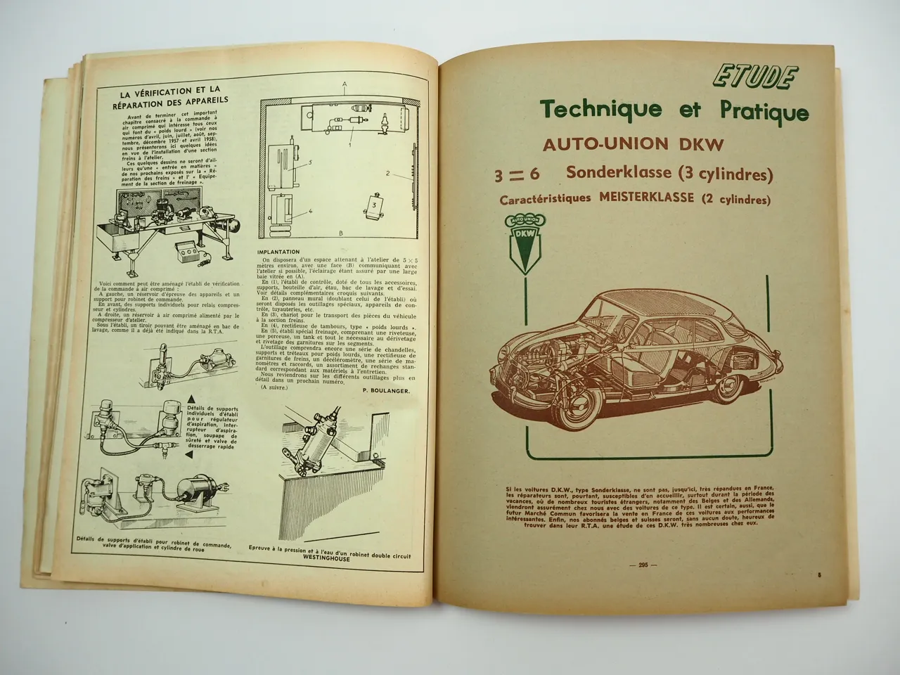 DKW 3-6 Sonderklassse 3 Zylinder PKW Reparatur Revue Technique Automobil 1958