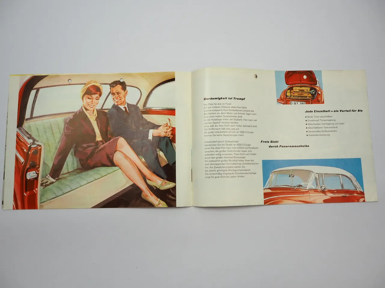 DKW Auto Union 1000 S Coupe 50 PS Prospekt 1950er Jahre
