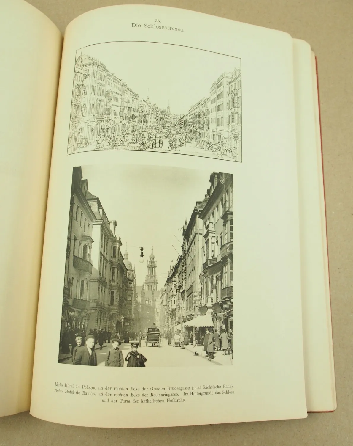 Dresden sonst und jetzt + Kunstblätter nach Originalradierungen von E. Wünsche