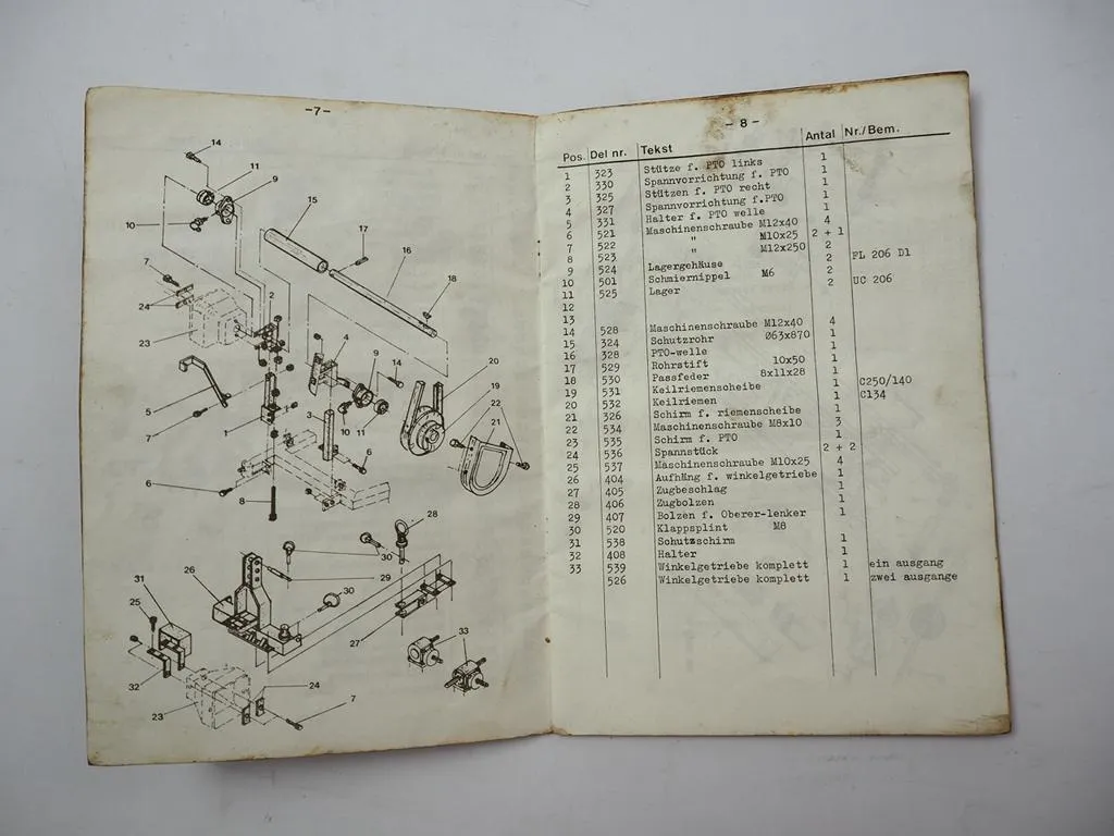 DUKS Ballenlader Betriebsanleitung Ersatzteilliste