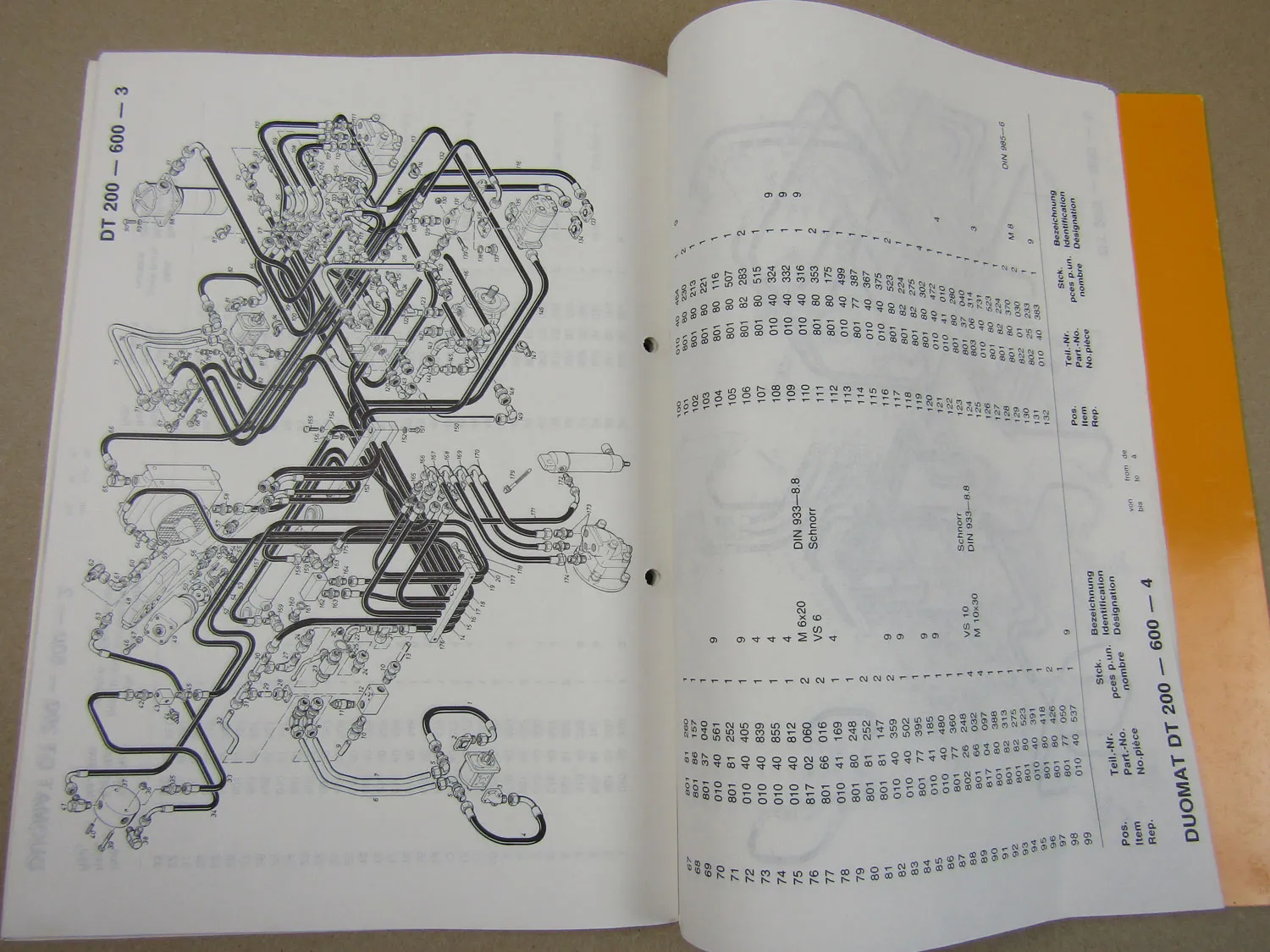 Duomat DT200 Rüttelplatte Ersatzteilliste Parts List Pieces de rechange 9/84