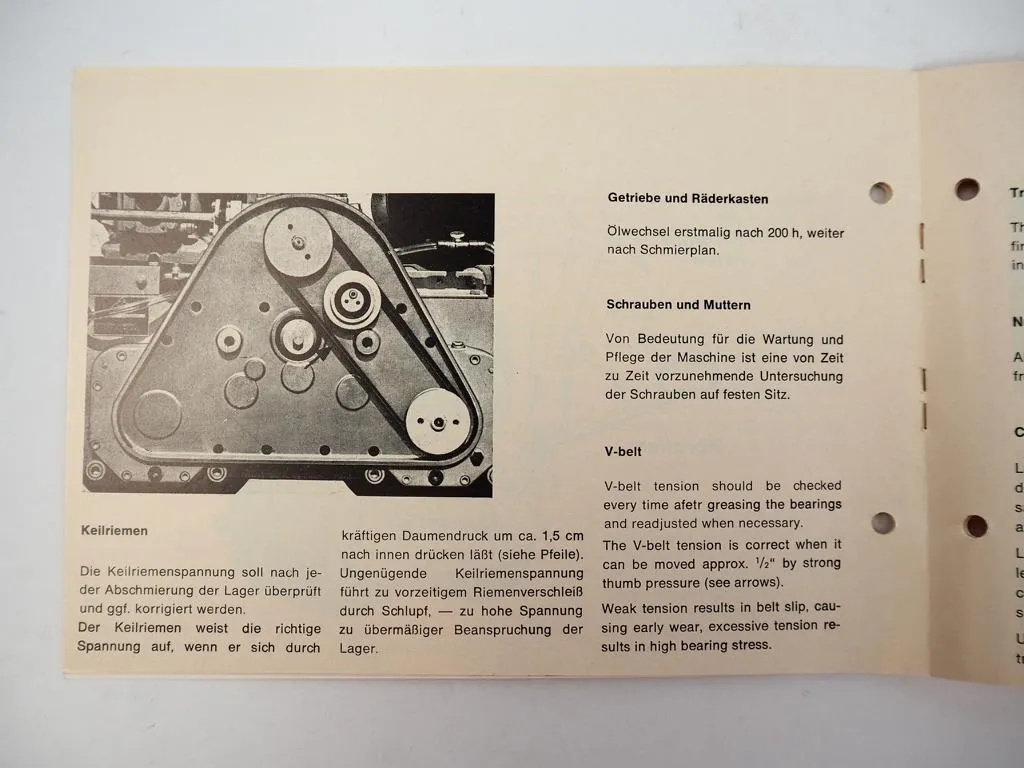 Duomat R 33 40 50 Walze Bedienungsanleitung Operating instructions 1984