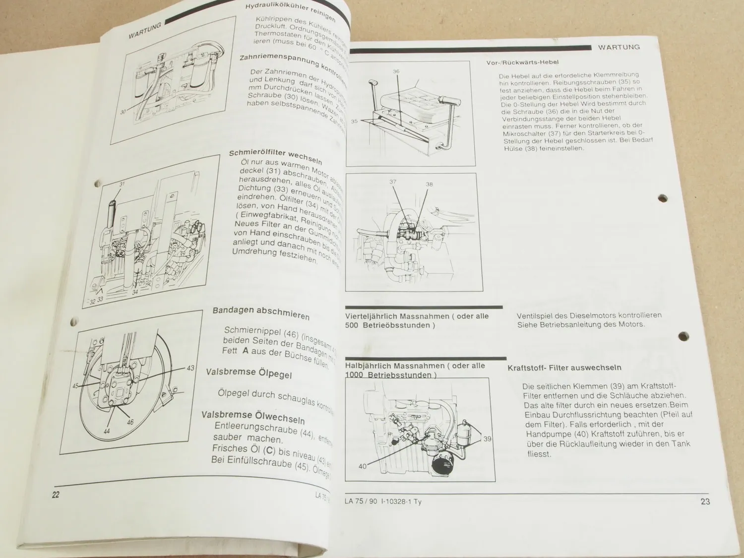 Dynapac LA 75 90 Vibrations Walze Bedienungsanleitung Parts List