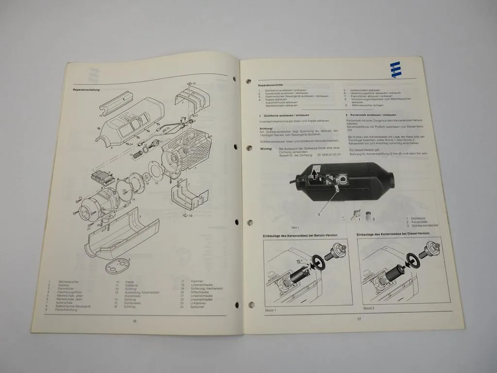 Eberspächer B3 D3 LC LP compact Luftheizgerät Reparaturanleitung 1996