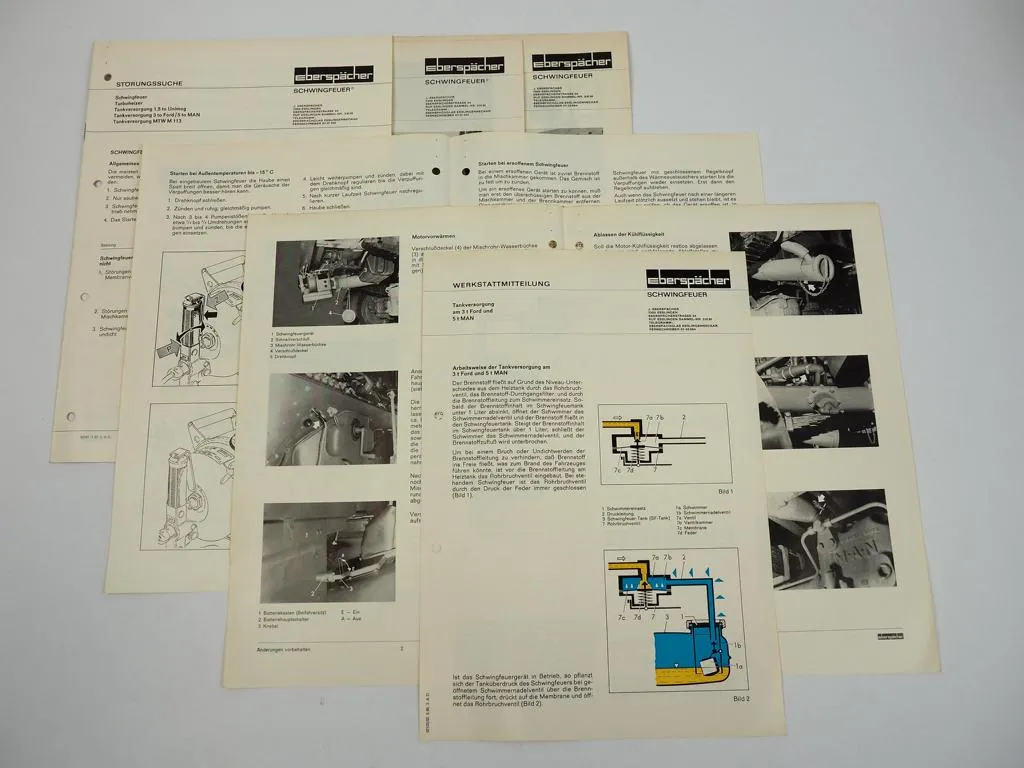 Eberspächer Schwingfeuer Heizung im MAN Ford Technische Beschreibung