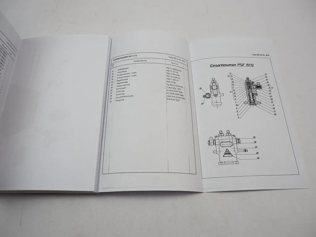 Eicher ED 26 26 PS Dieselschlepper Ersatzteilliste 1957