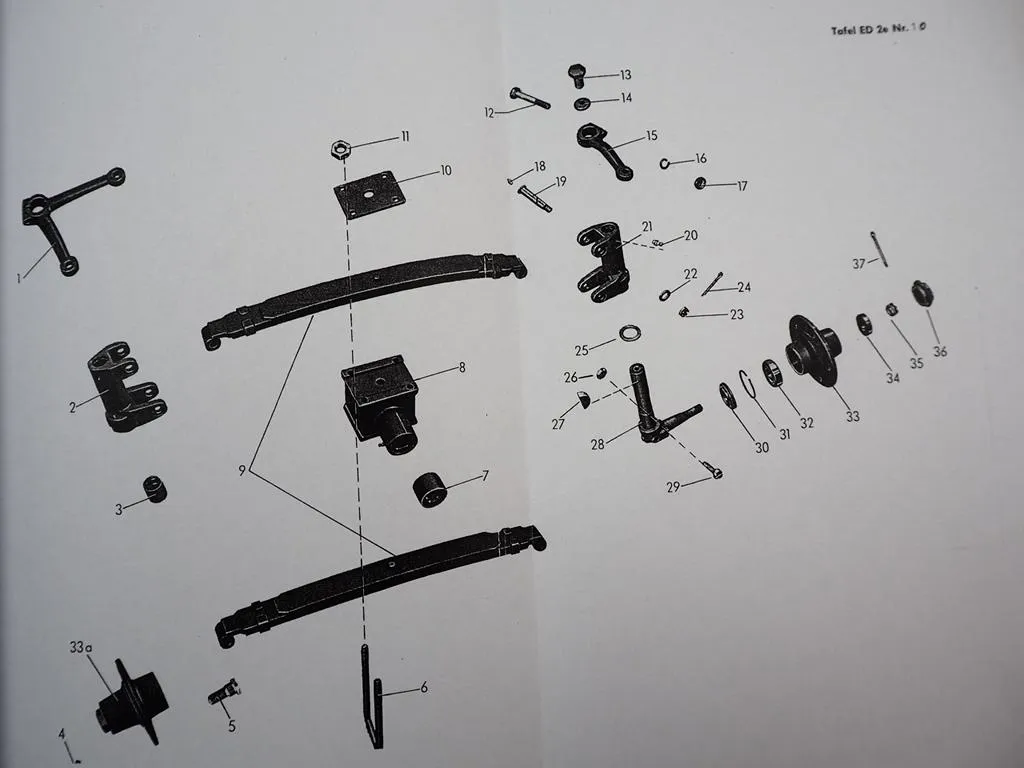 Eicher ED 26 26 PS Dieselschlepper Ersatzteilliste 1957