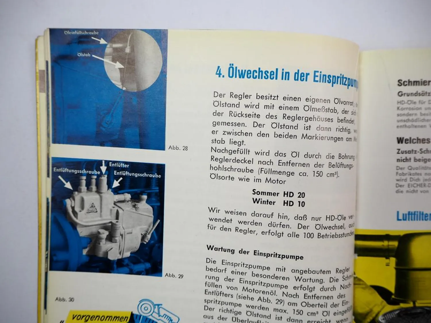 Eicher EM 300 Königstiger 35 PS Betriebsanleitung Bedienungsanleitung Wartung