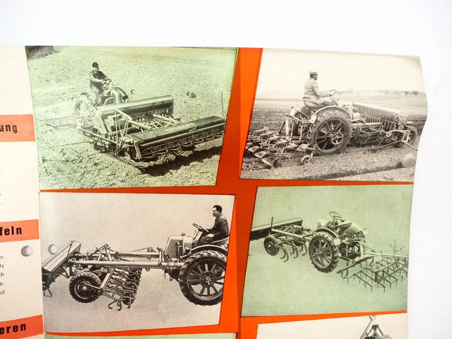 Eicher G19 G22 Kombi Geräteträger 19 / 22 PS 1958 Prospekt mit technischen Daten