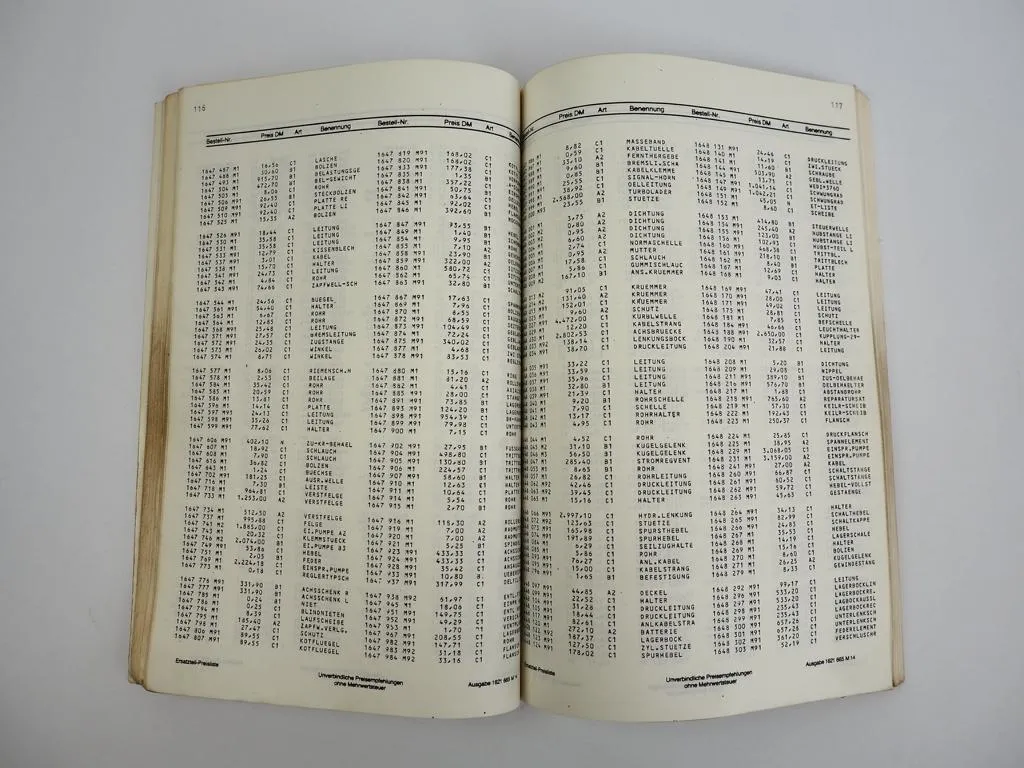 Eicher + Perkins Ersatzteil-Preisliste 1/1987