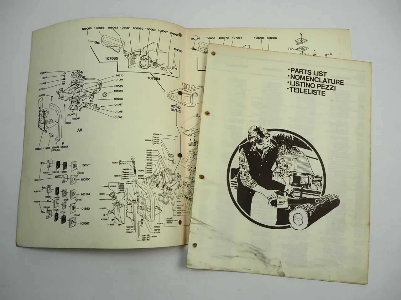 Einhell MKS 30 40AV Motorsäge Kettensäge Ersatzteilliste 1980
