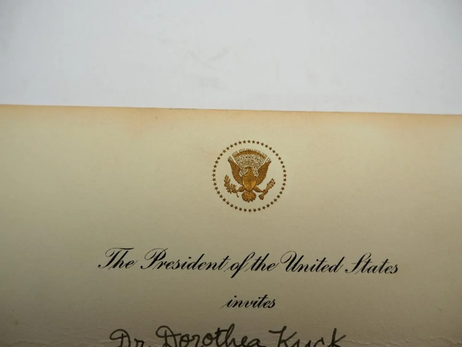 Einladung USA Präsident Weißes Haus President White House Washington 1950