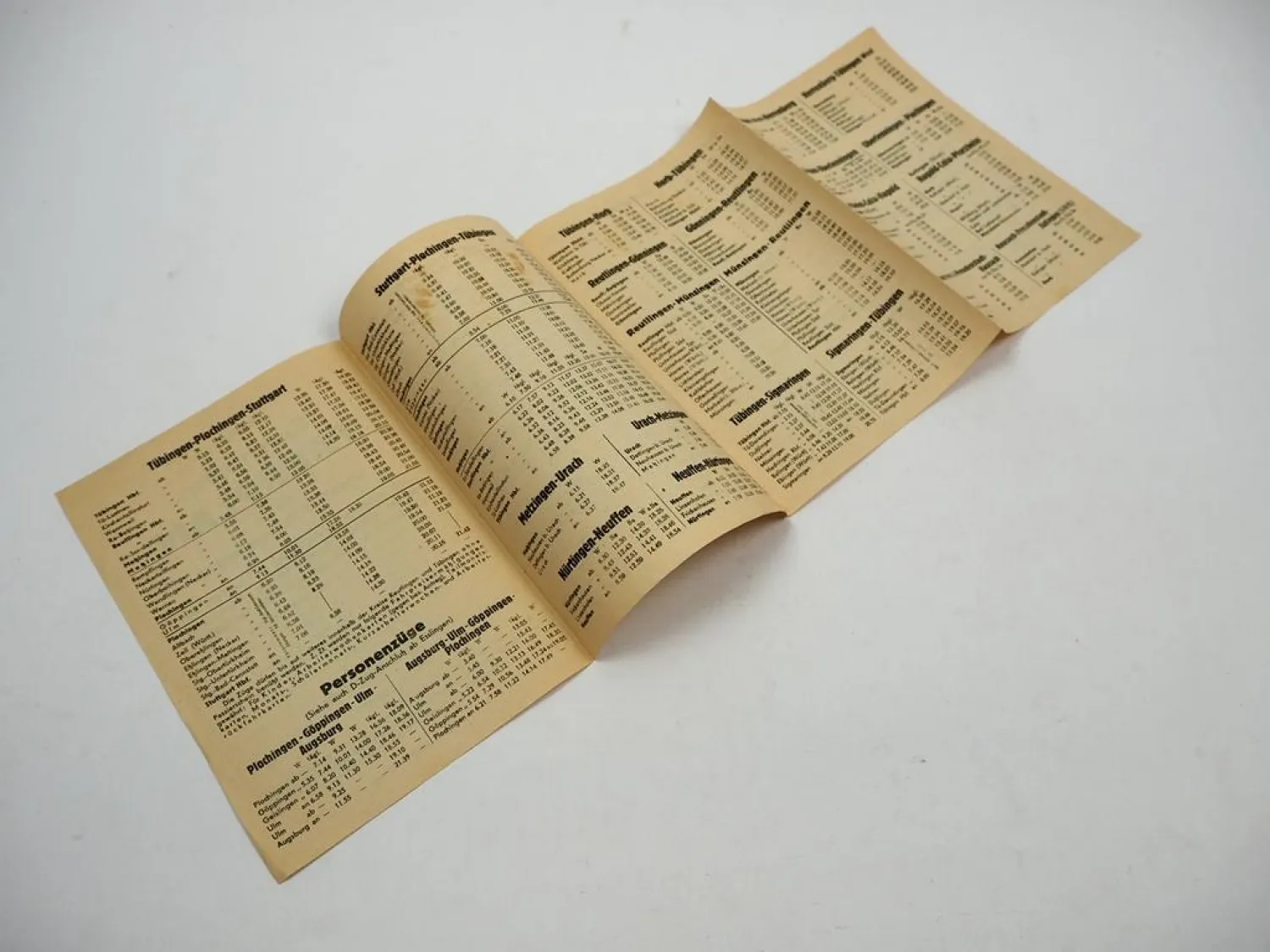 Eisenbahn Fahrplan nebst Omnibus Württemberg Stuttgart 1945