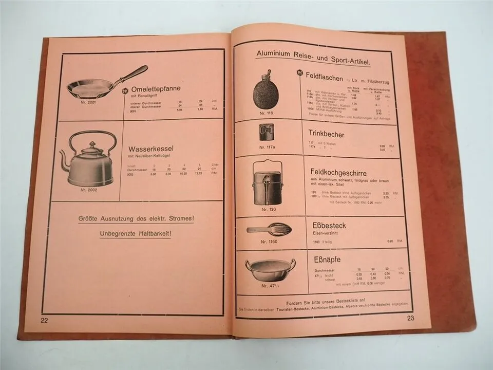 EMKA Metallwerke Max Kamper Lüdenscheid Küchengeräte Katalog 1934