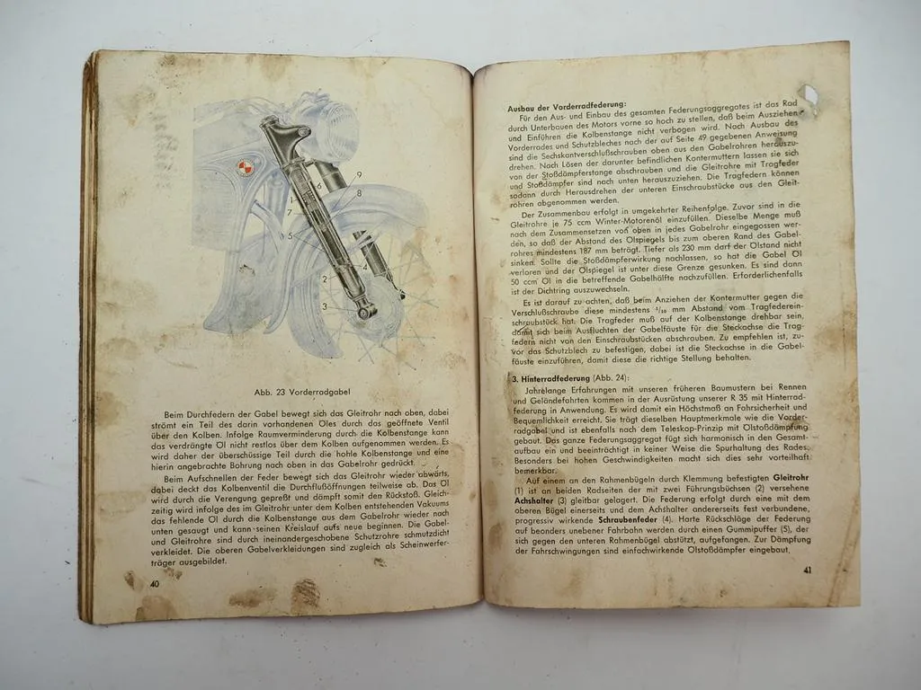 EMW R35-3 Motorrad Kraftrad 350 ccm Betriebsanleitung Bedienungsanleitung 1953