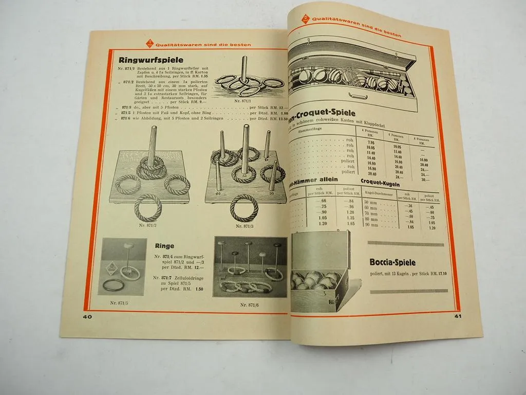Emwe Turn Apparate Ringe Schaukel Trapez Katalog 1930er Jahre