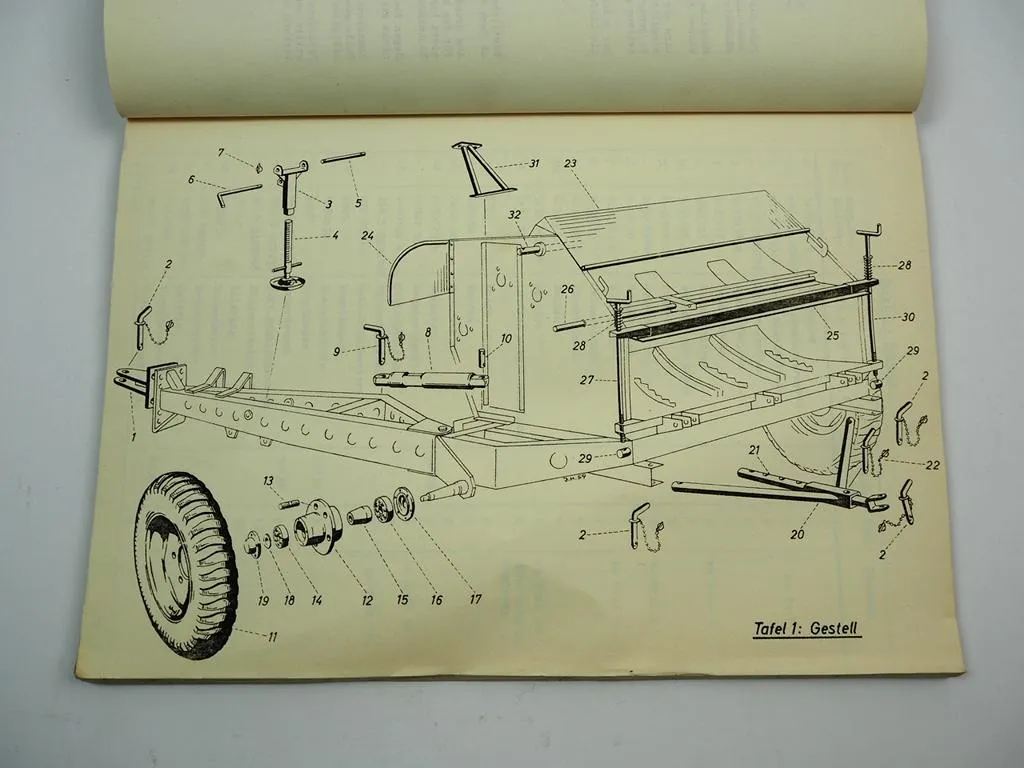 Epple Paladin 1000L Aufsammelpresse Pickup Presse Ersatzteilliste 1960