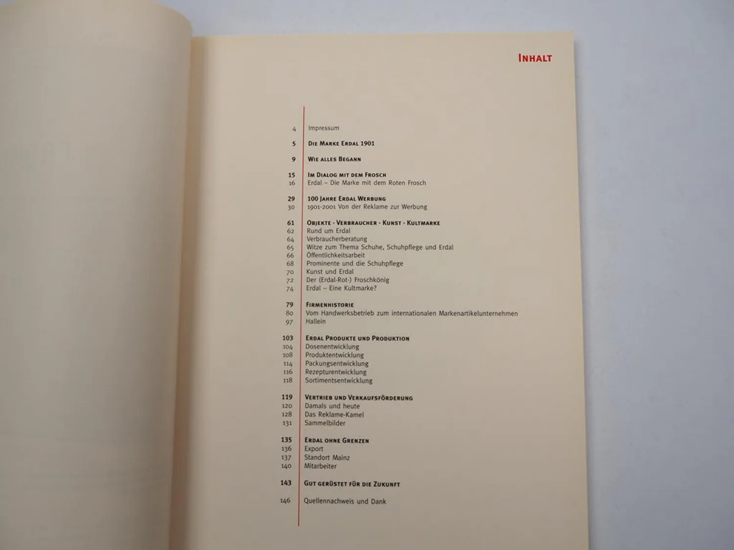 Erdal Festschrift 100 Jahre Markenqualität Schuhpflege Firmengeschichte 2001