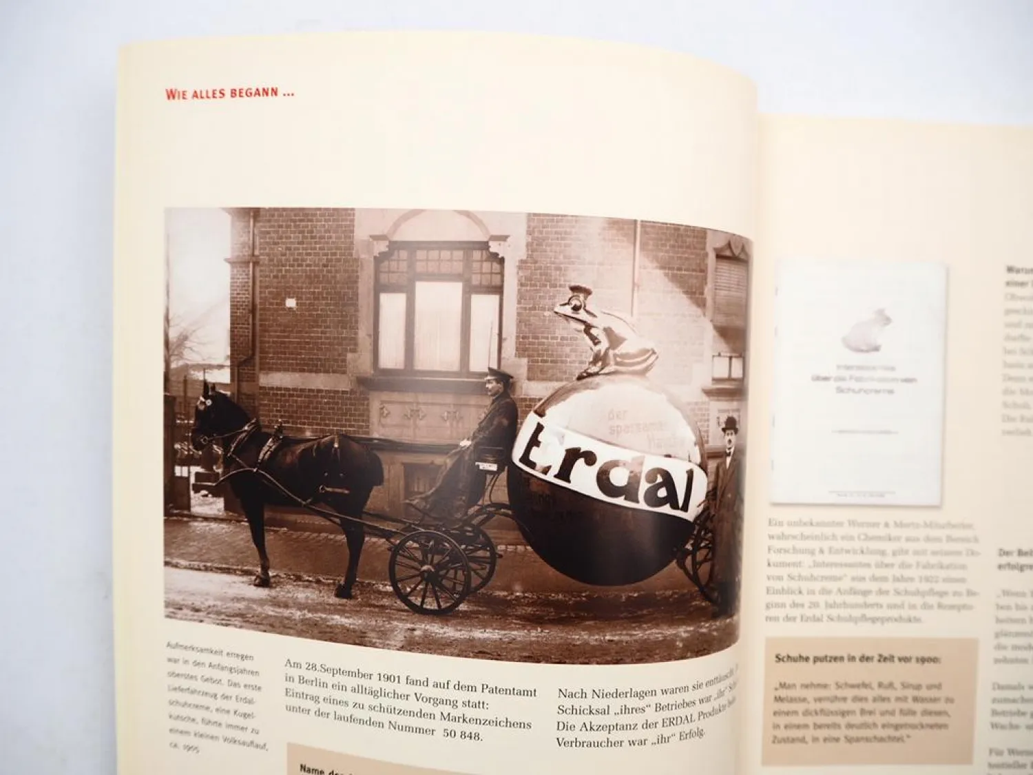 Erdal Festschrift 100 Jahre Markenqualität Schuhpflege Firmengeschichte 2001