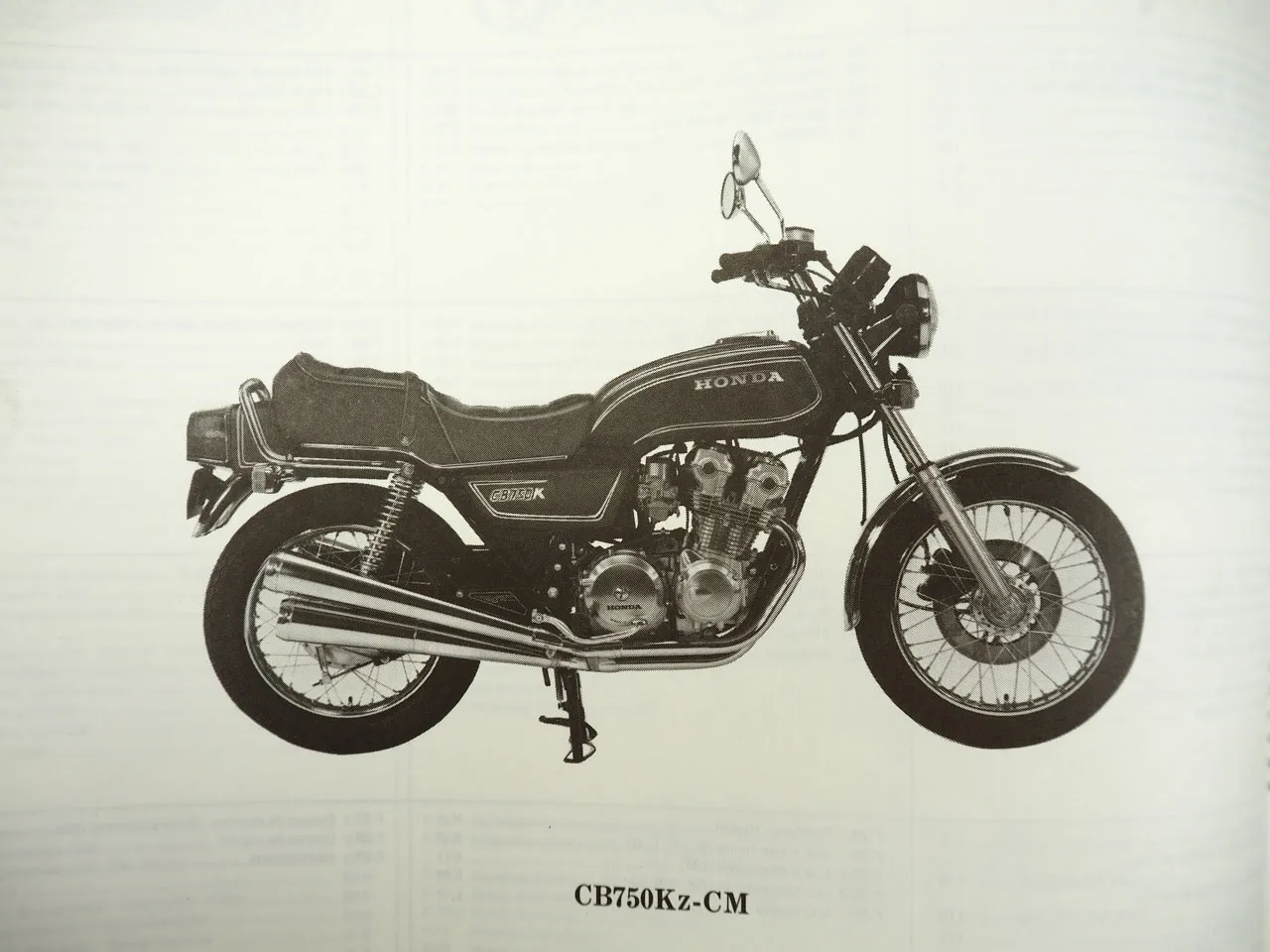 Ersatzteilkatalog Honda CB750KZ Parts List Ersatzteilliste Ausgabe 1978