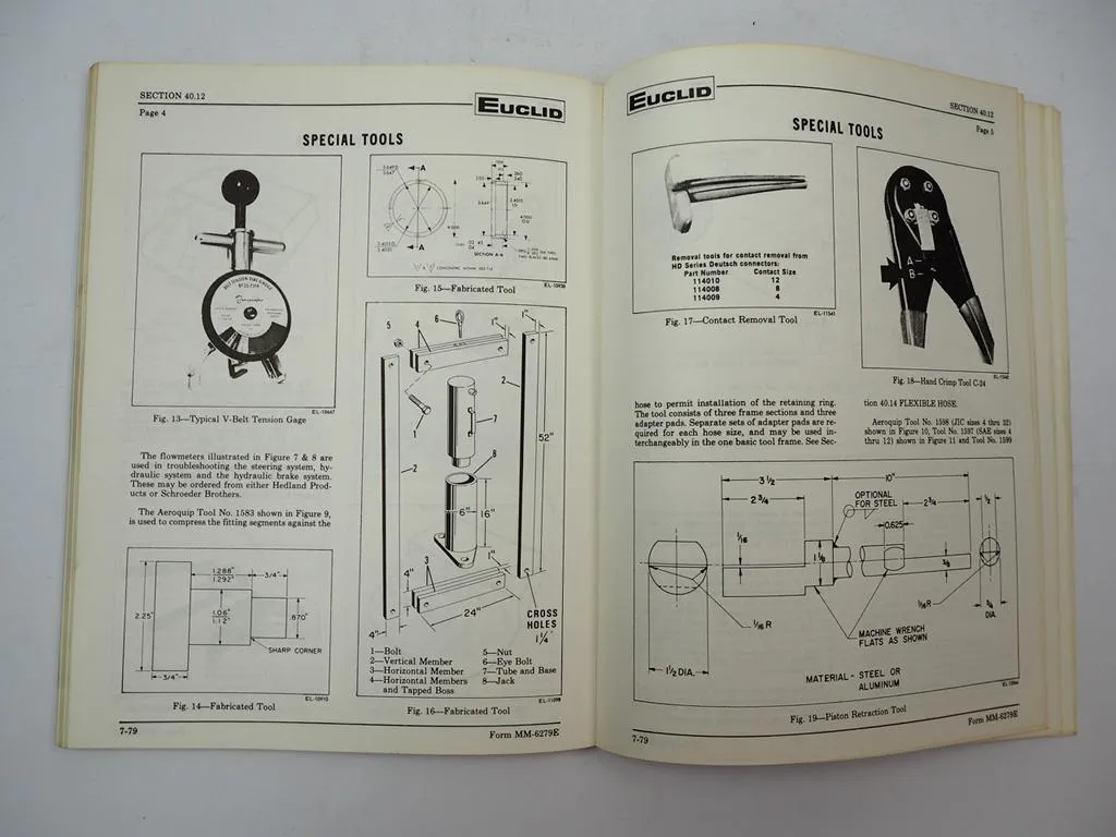 Euclid 303 series ED Rear Dump Systems Guide R170 Workshop manual 1979