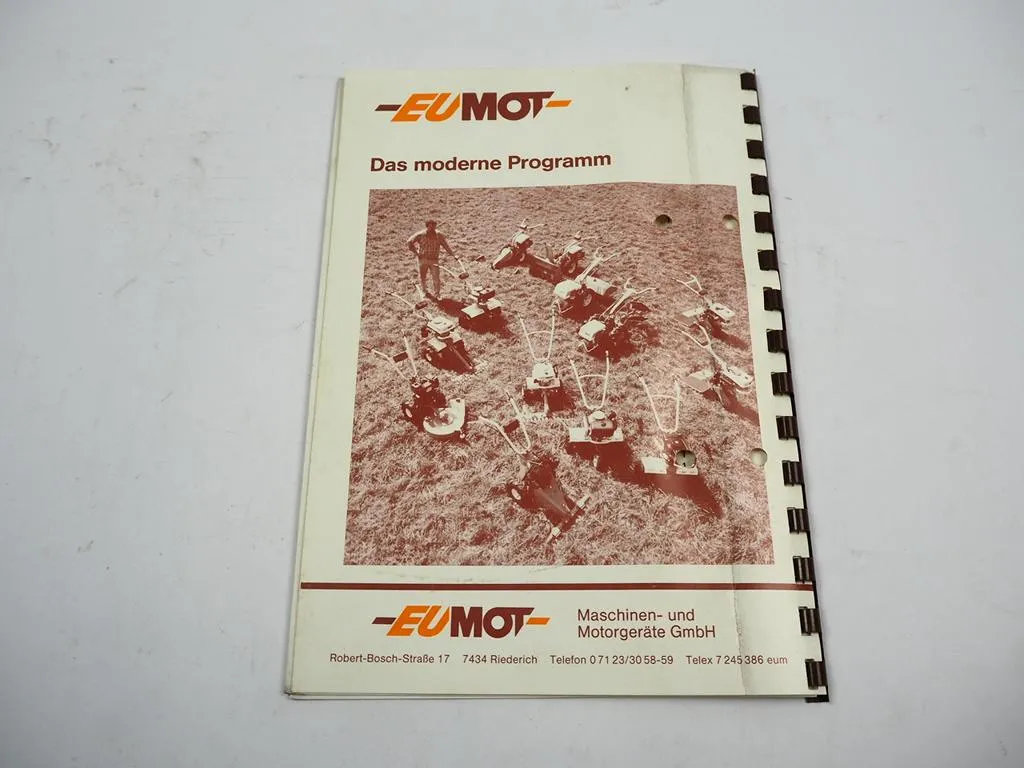 Eumot Mehrzweckgerät H 750 Betriebsanleitung Ersatzteilliste
