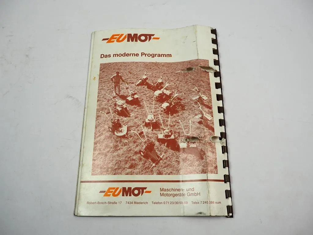 Eumot Motormäher M 150 Betriebsanleitung Ersatzteilliste