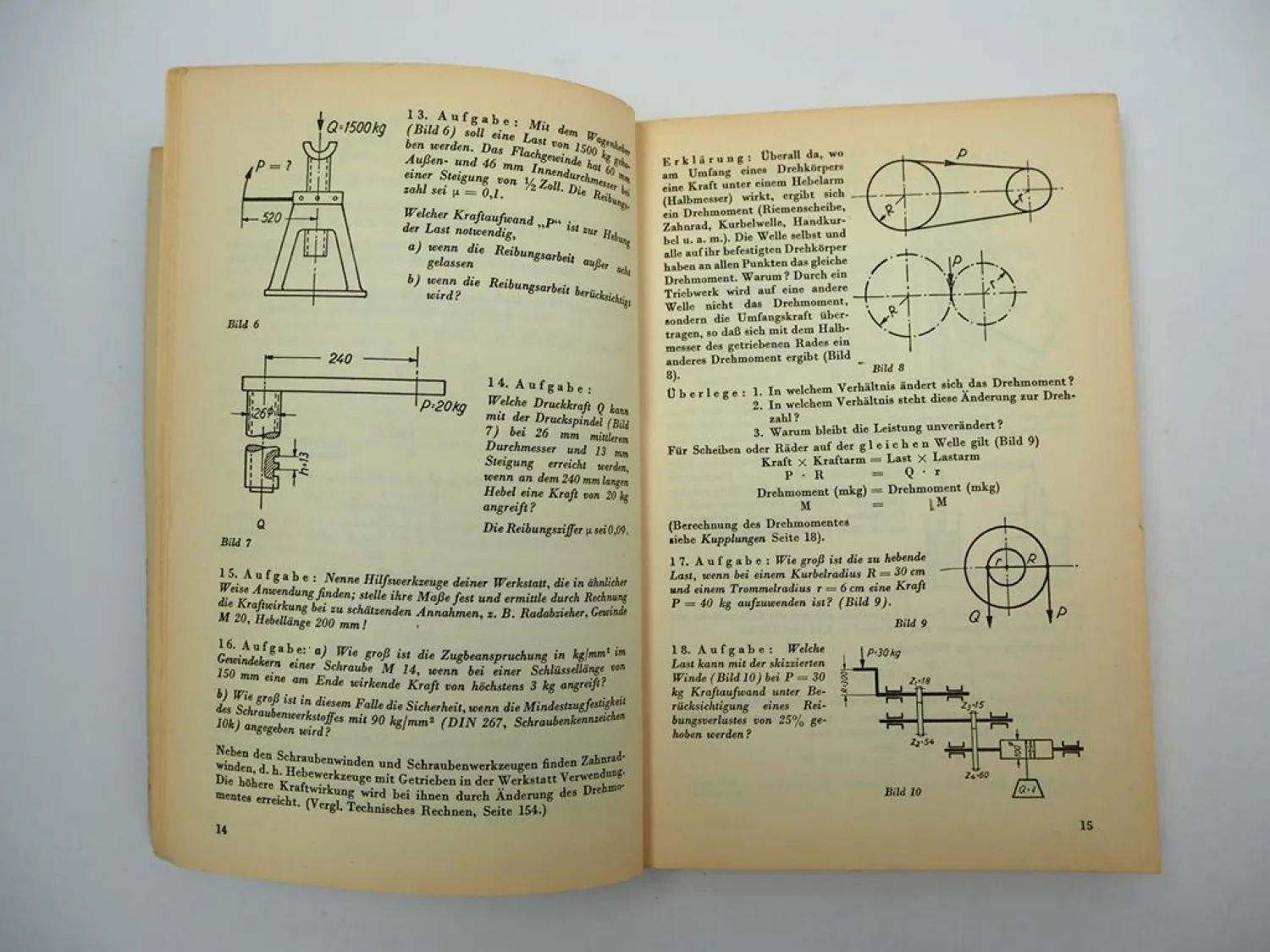 Fachbuch Fachrechnen für Kraftfahrzeug Mechaniker 1955 Nymphius Weber