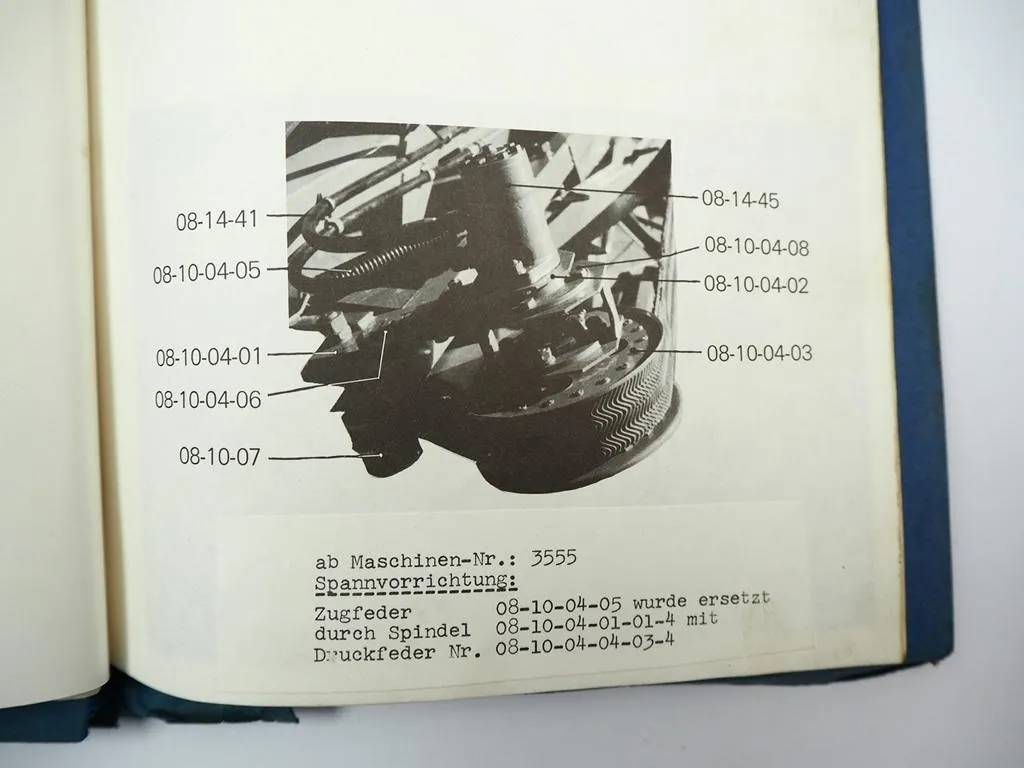 Fähse Beta 1500 Futterrübenroder Betriebsanleitung Ersatzteilliste ca. 1972