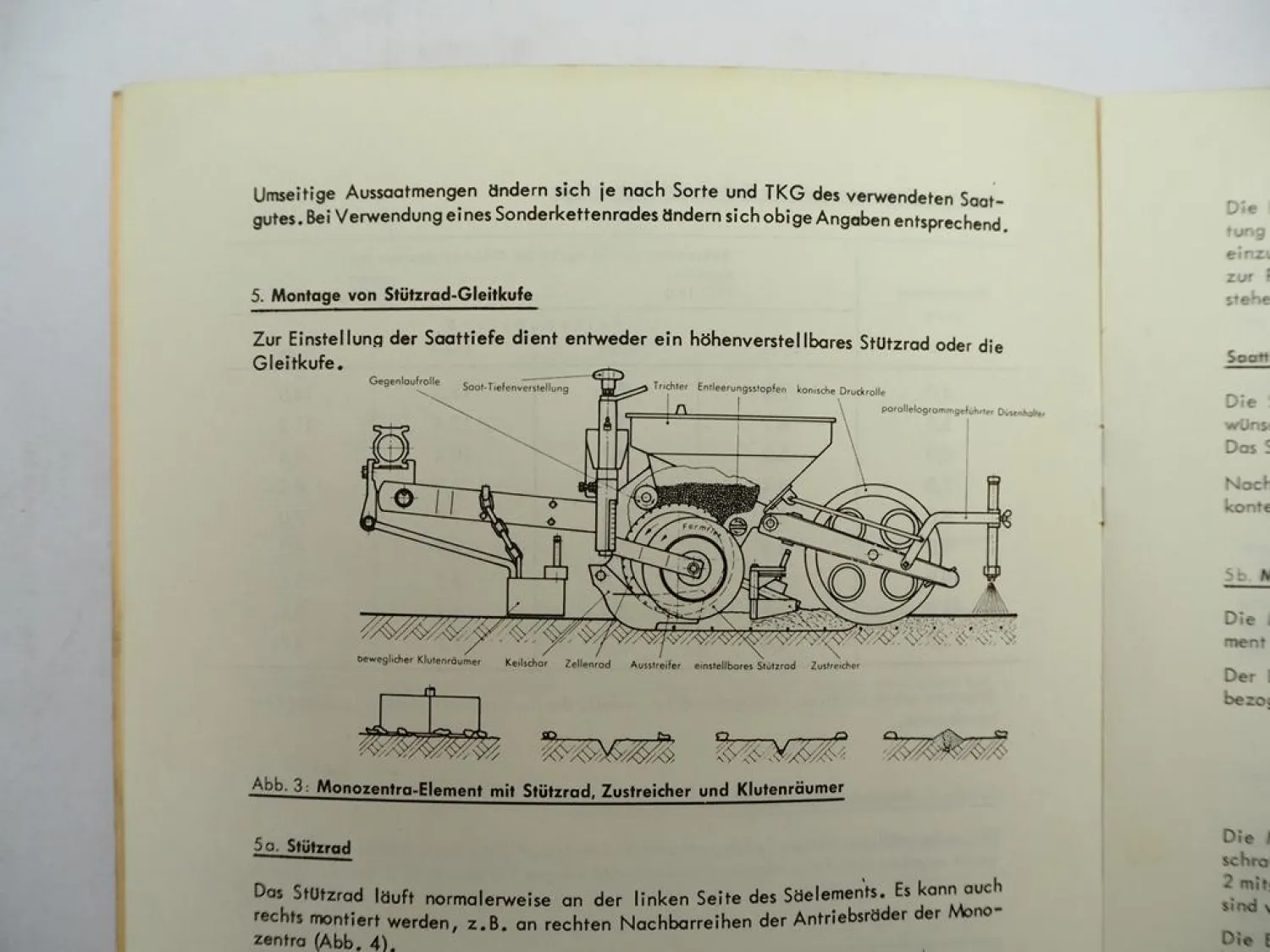 Fähse Monozentra Einzelkornsämaschine Betriebsanleitung Einstellung