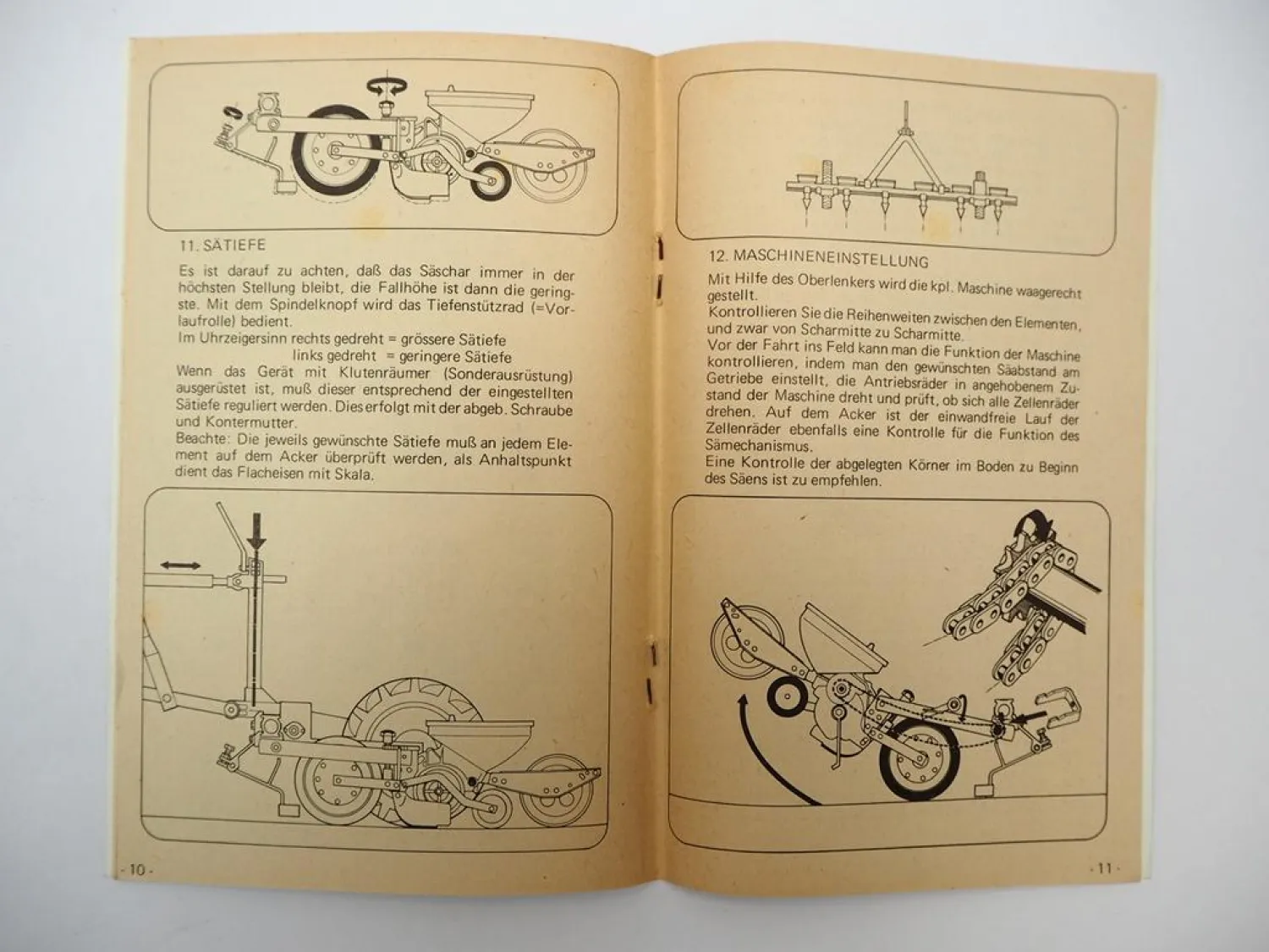 Fähse Monozentra S Serie 77 Sämaschine Betriebsanleitung Ersatzteilliste