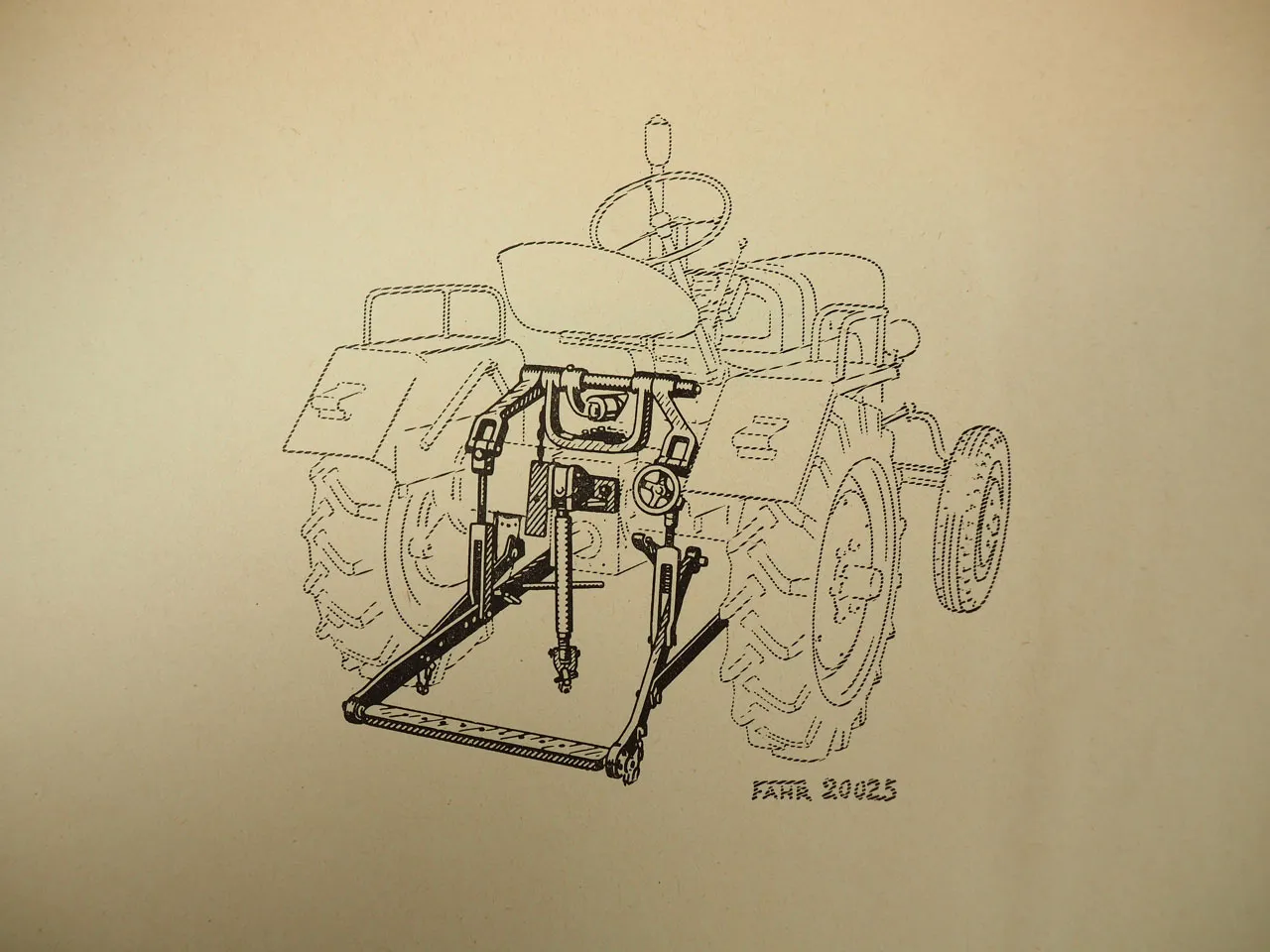 Fahr D12 bis D30L Kraftheberanlage mit Dreipunktaufhängung Ersatzteilliste 1953