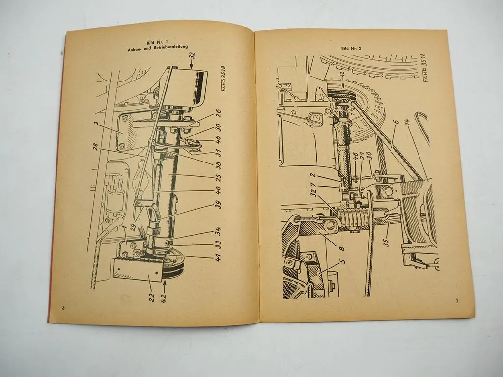 Fahr D130 130H A AH Mähwerk SM130 SM130H Betriebsanleitung Ersatzteilliste 1959