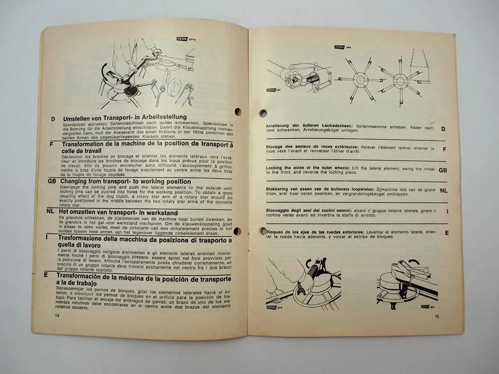 Fahr KH 4S 4SD 40 40D 40D-I Kreiselheuer Betriebsanleitung Bedienung 1975