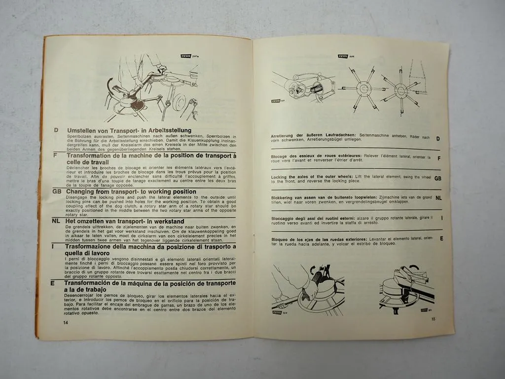Fahr KH 4S 4SD 40 40D Kreiselheuer Betriebsanleitung Bedienungsanleitung 1973
