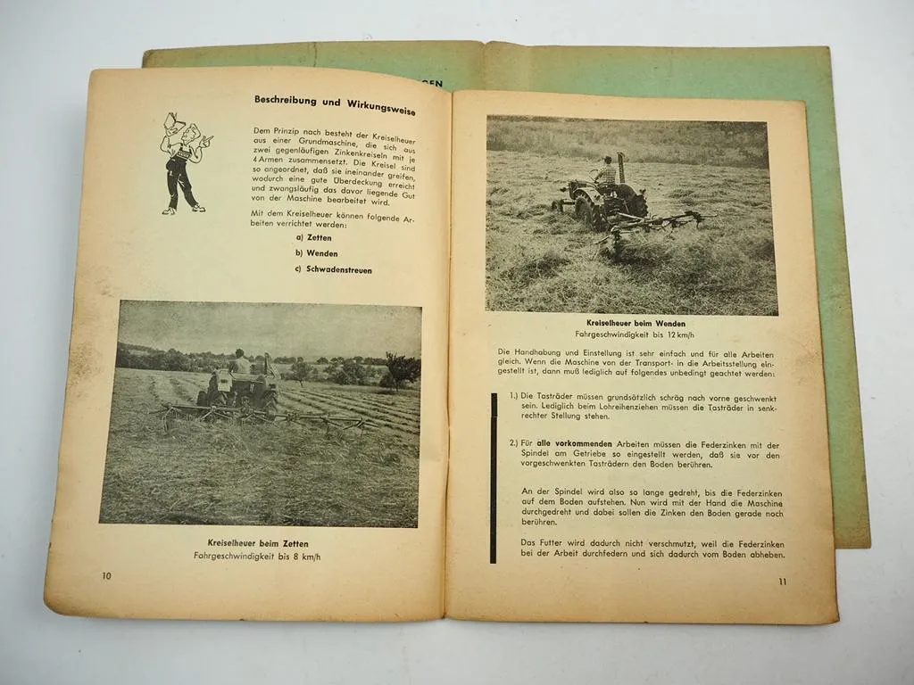 Fahr KH2 KH4 KH6 Kreiselheuer Serie 32A Betriebsanleitung Ersatzteilliste 1963