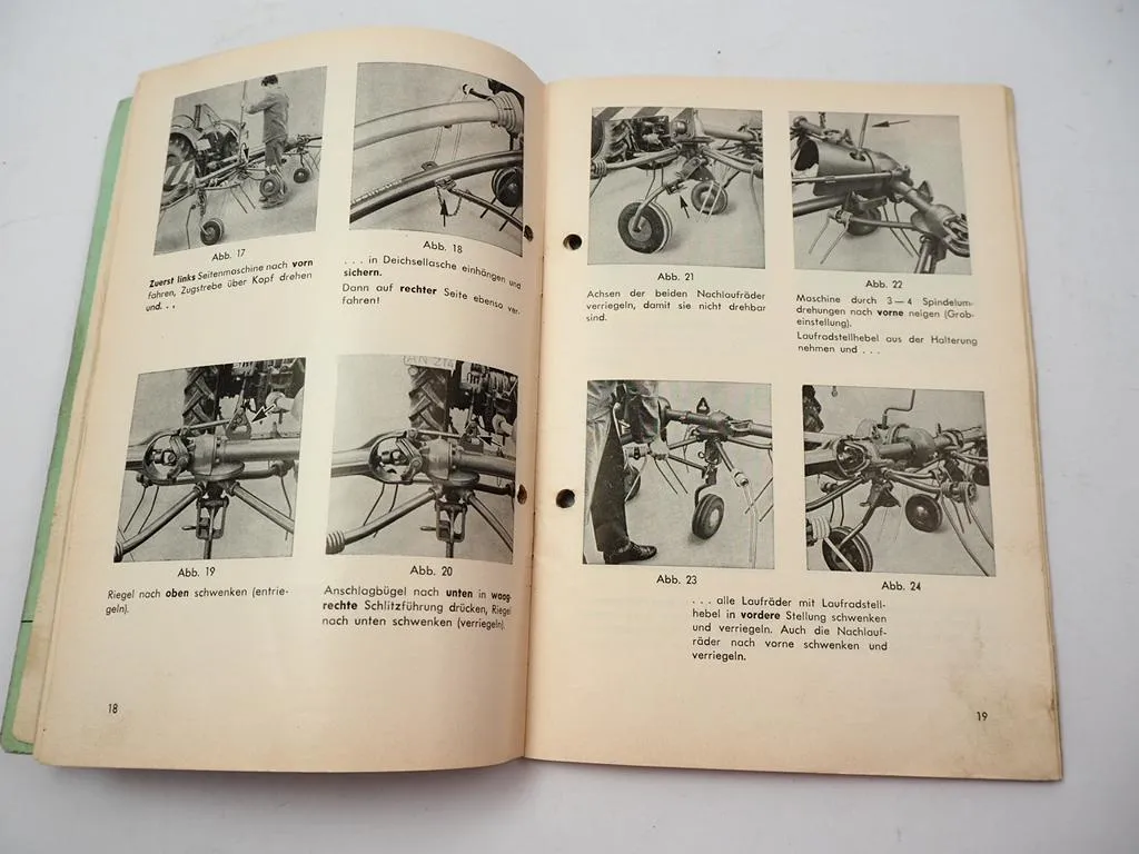 Fahr KH2 KH4 KH6 Kreiselheuer Serie 62A Betriebsanleitung Ersatzteilliste 1968
