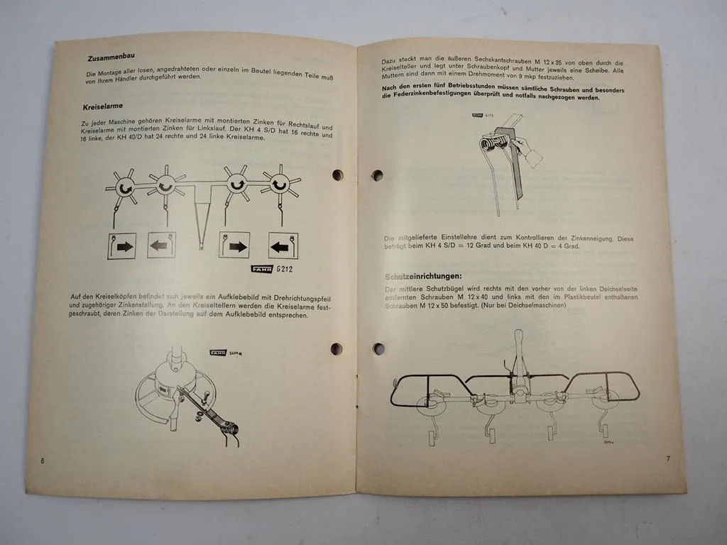 Fahr KH4S KH4SD KH40 KH40D Kreiselheuer Betriebsanleitung 1969