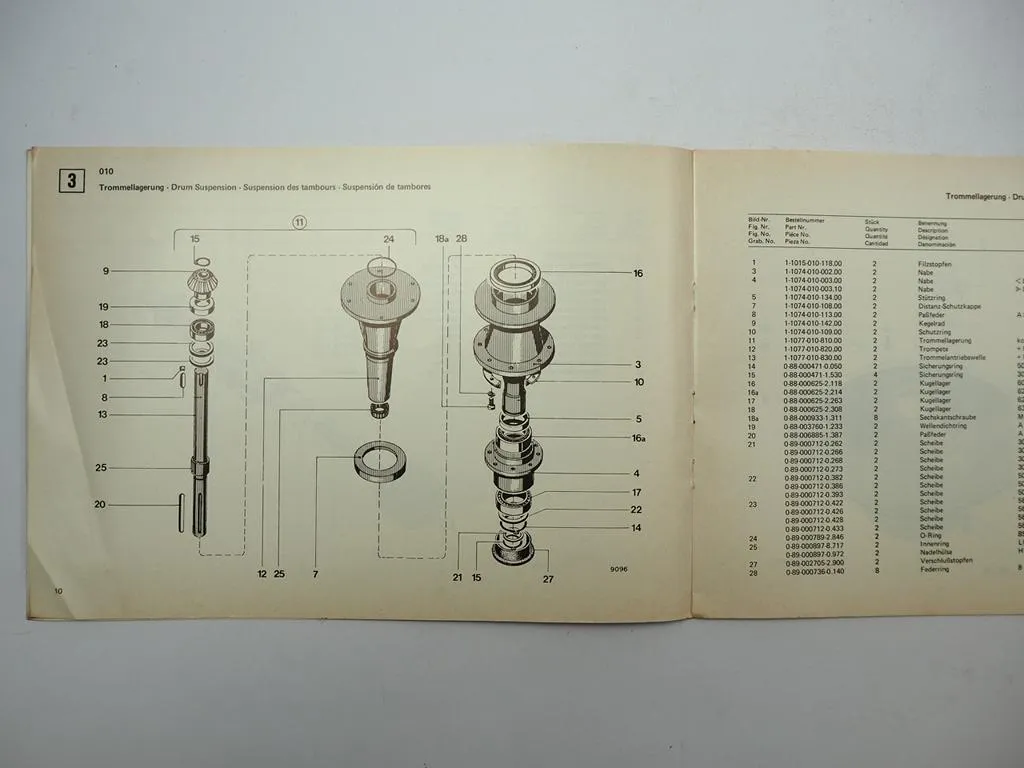 Fahr KM25F Kreiselmäher Ersatzteilliste Ersatzteilkatalog 1977 ab 101
