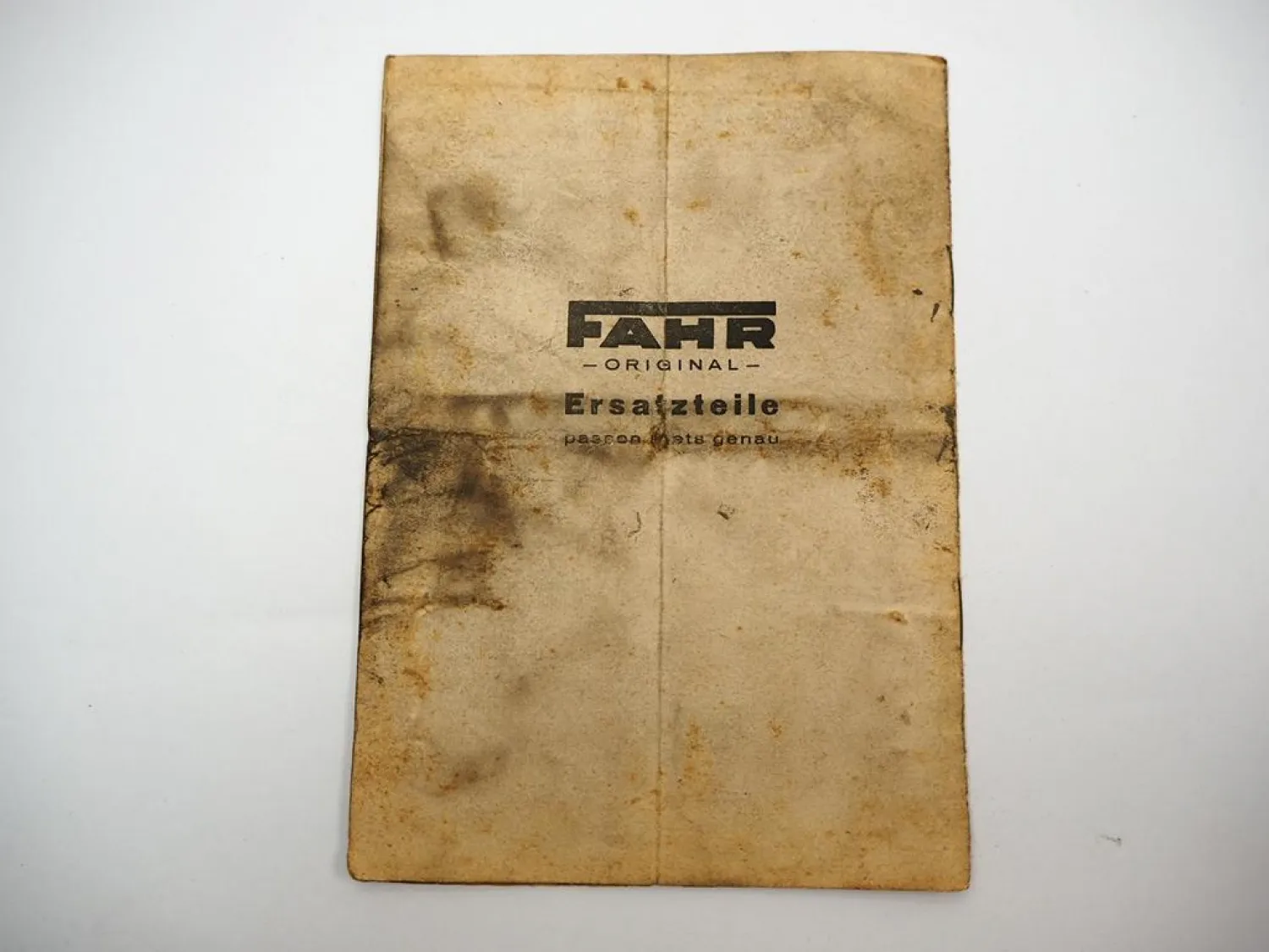 Fahr KP1-4 Fingerbalken für Mähwerk Betriebsanleitung Ersatzteilliste 1949