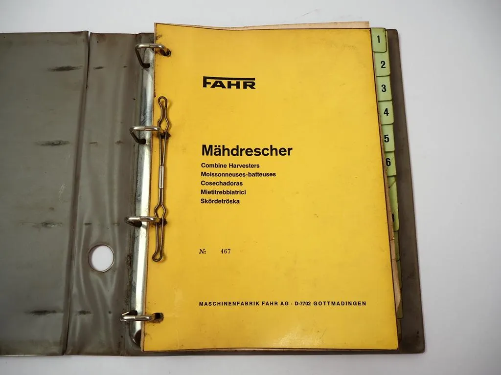 Fahr M 66 88 1000 - 1600 Mähdrescher Reparaturanleitung Werkstatthandbuch