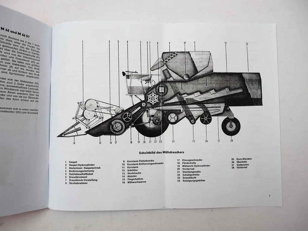 Fahr M66 M 66S Mähdrescher Betriebsanleitung