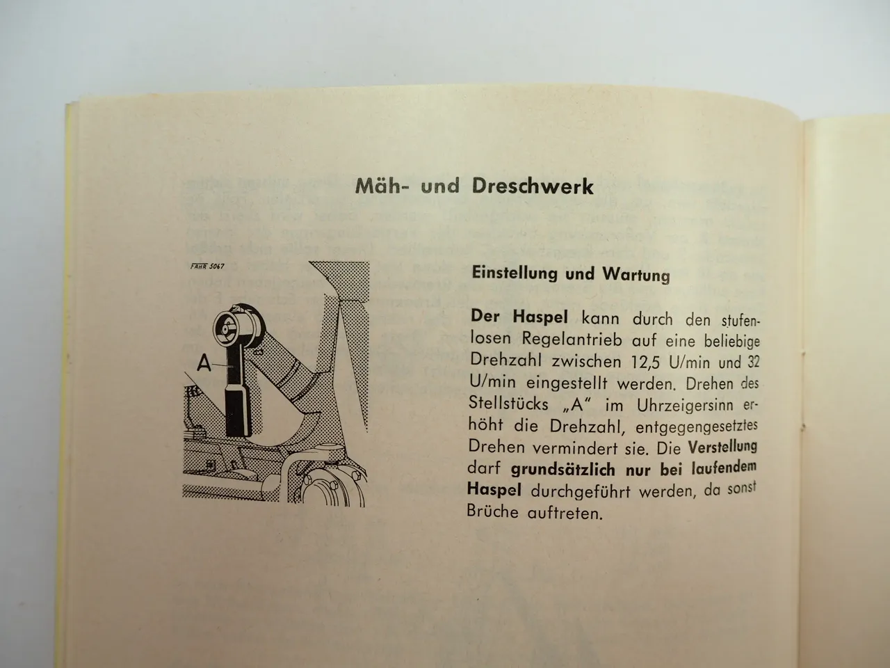 Fahr M88 Mähdrescher Betriebsanleitung Bedienungsanleitung 1965