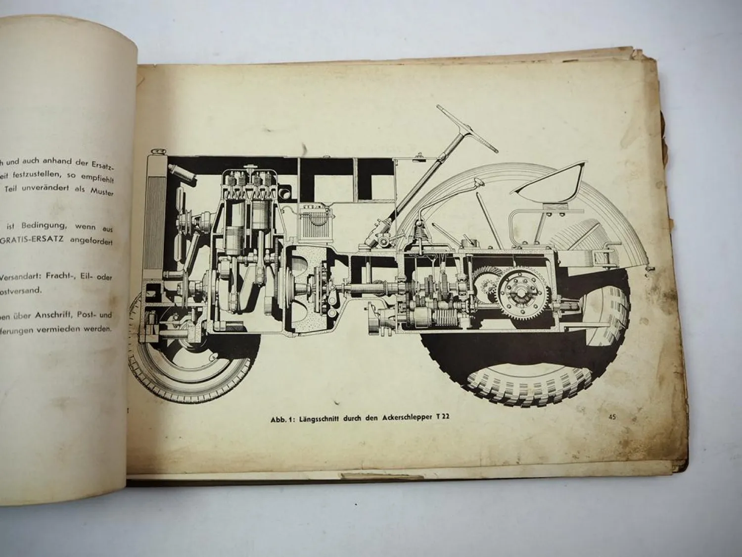 Fahr T22 Schlepper Betriebsanleitung Ersatzteillliste 1930/40er unvollständig