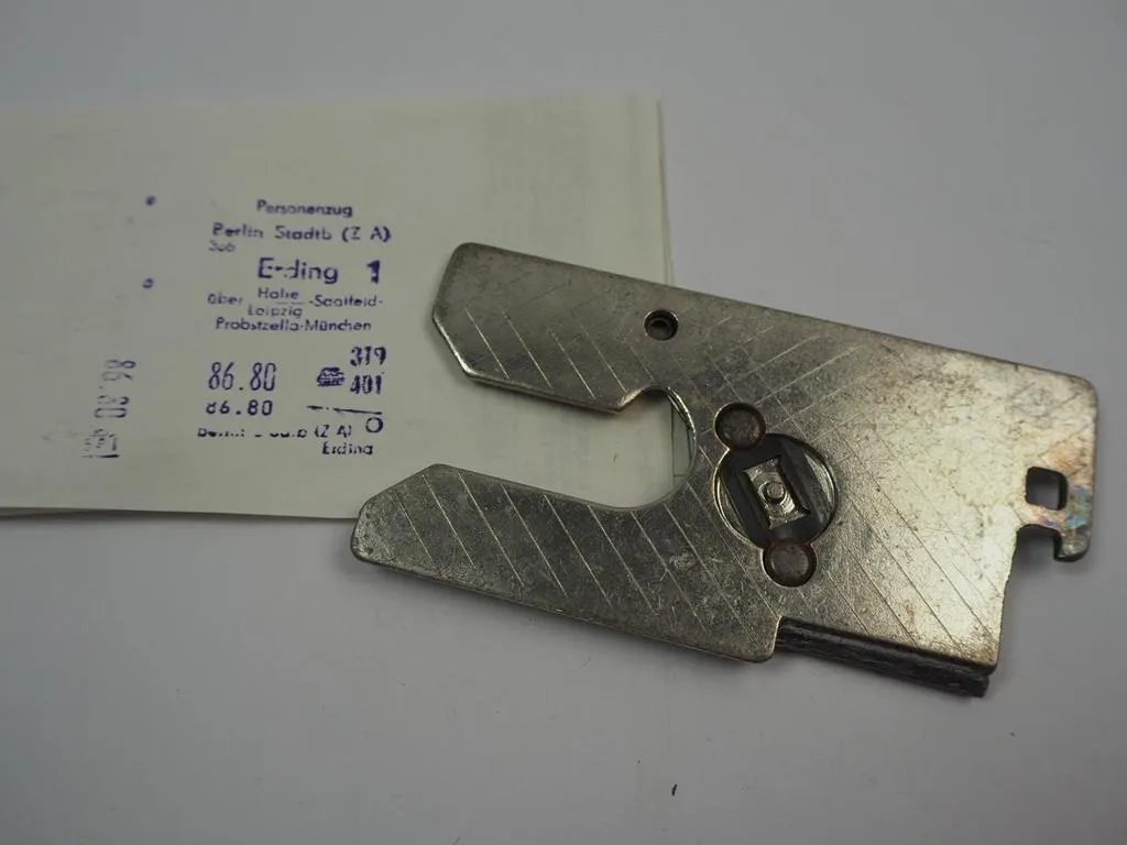 Fahrkarte Druckplatte Zug Berlin - Erding Saalfeld Leipzig Probstzella München