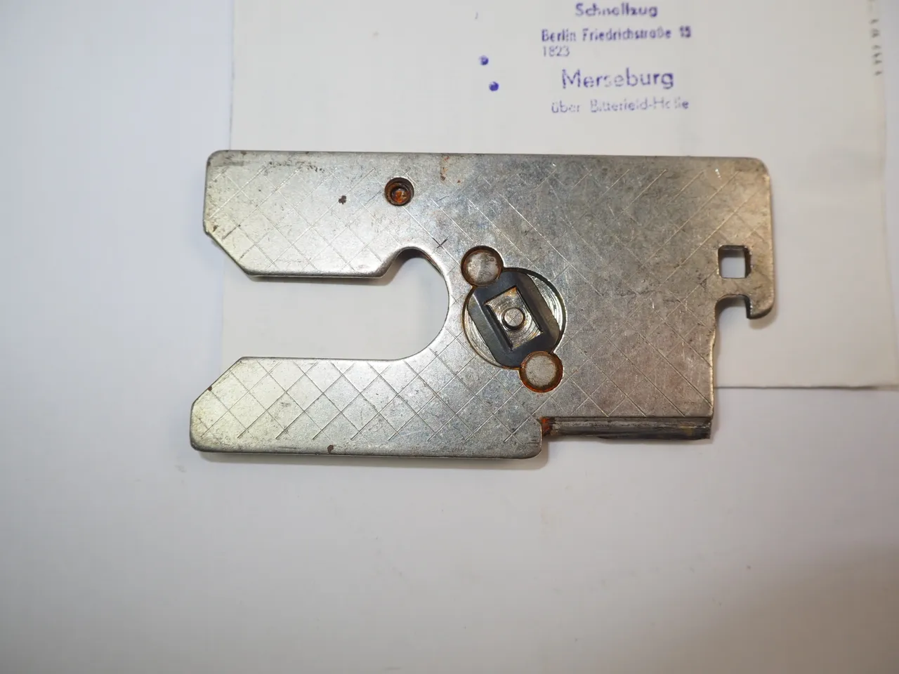 Fahrkarte Klischee Druckplatte Schnellzug Berlin Friedrichstrasse - Merseburg