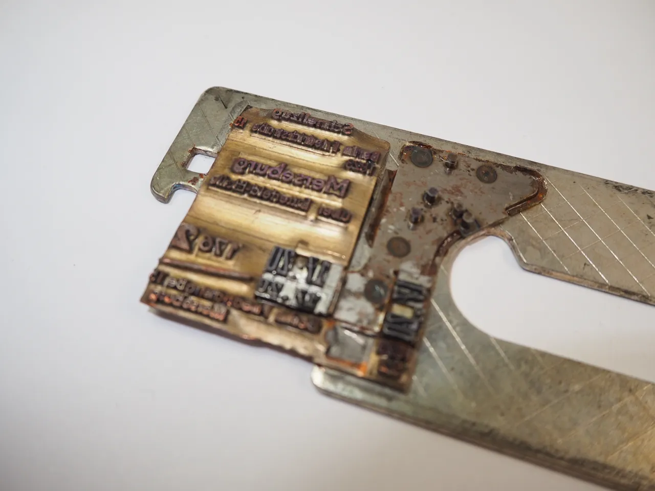 Fahrkarte Klischee Druckplatte Schnellzug Berlin Friedrichstrasse - Merseburg