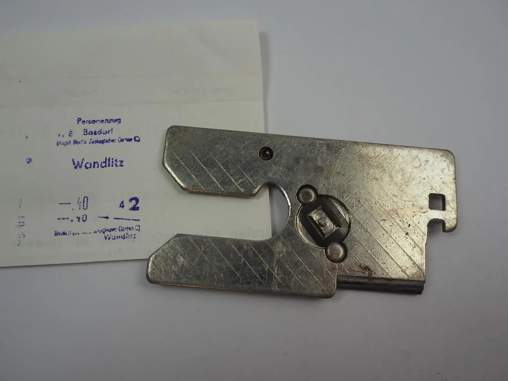 Fahrkarte Klischee Druckplatte Zug Basdorf Berlin Zoologischer Garten - Wandlitz